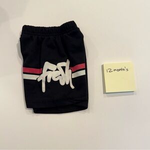 Fresh Black and Red Athletic Shorts